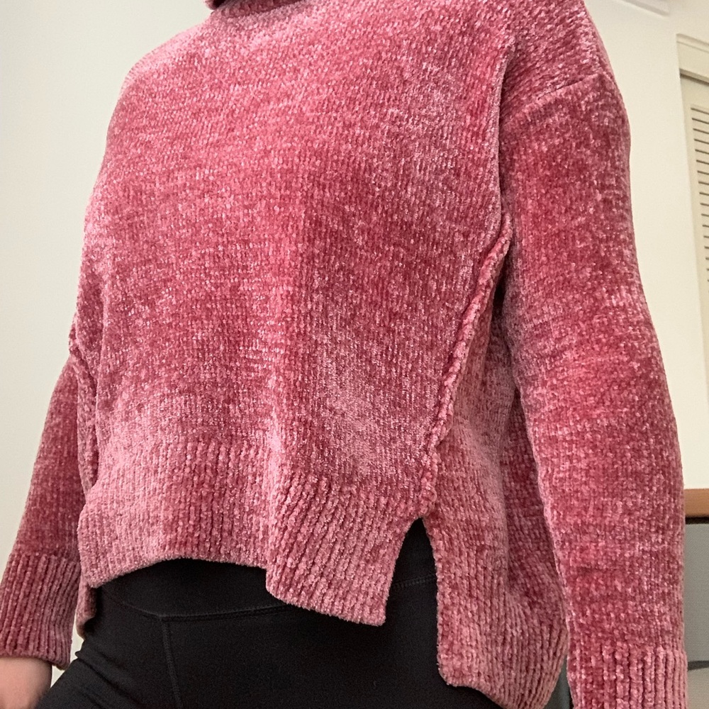 Pink knit sweater